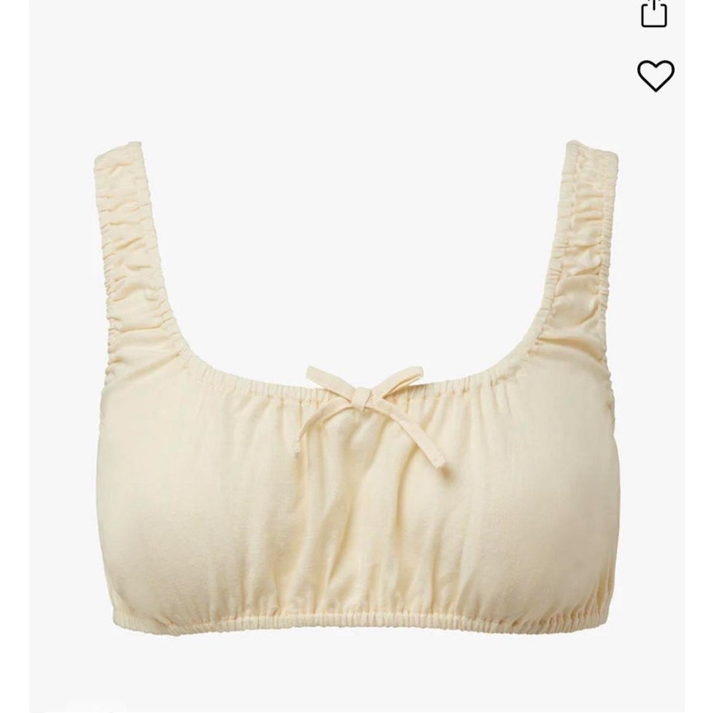 Cream Ruched Bralette top